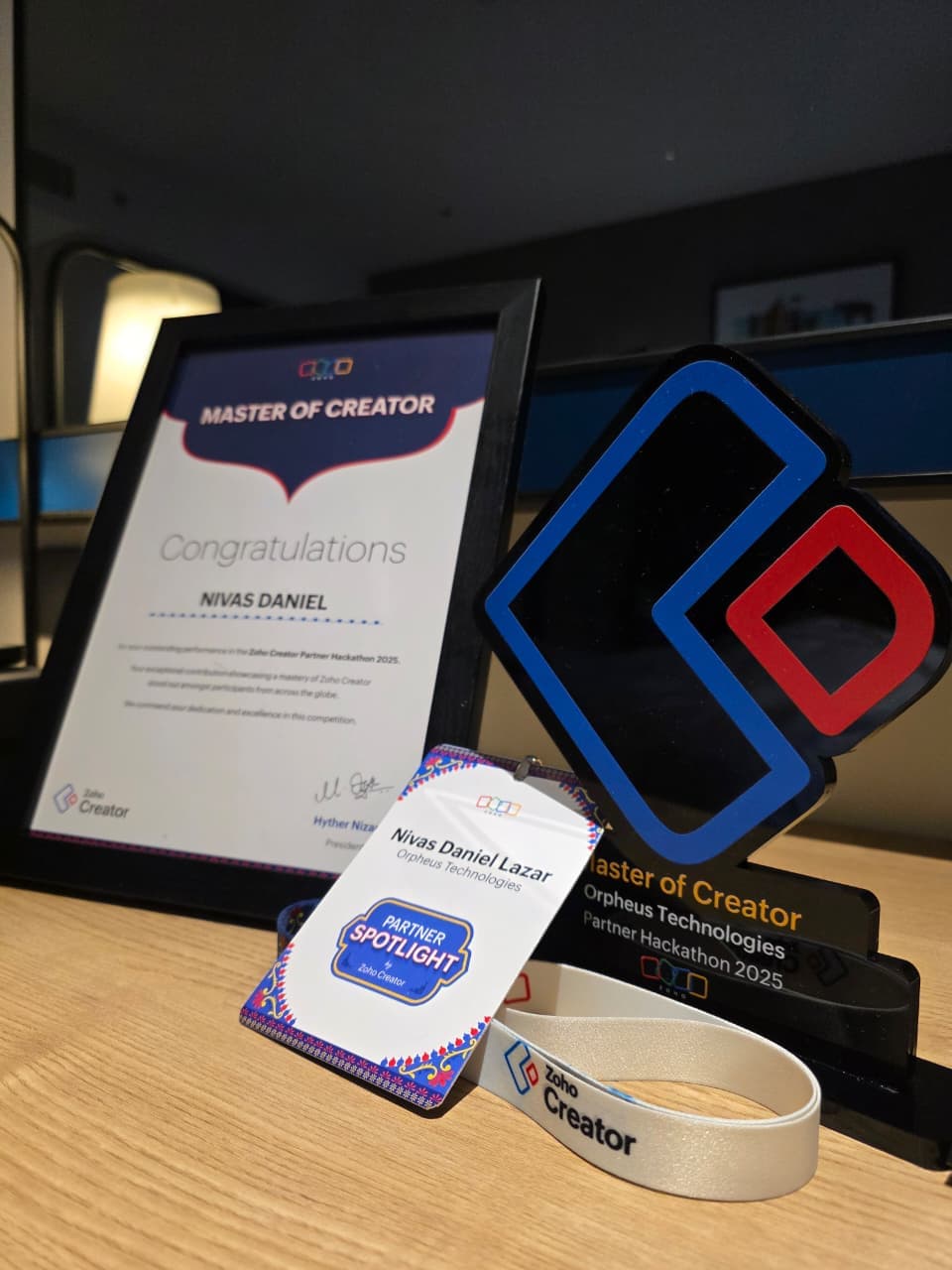 Master of Creator award — Zoho Creator Hackathon