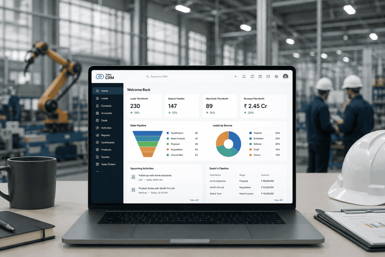 Zoho CRM for Manufacturing Companies: Features, Benefits &amp; Use Cases